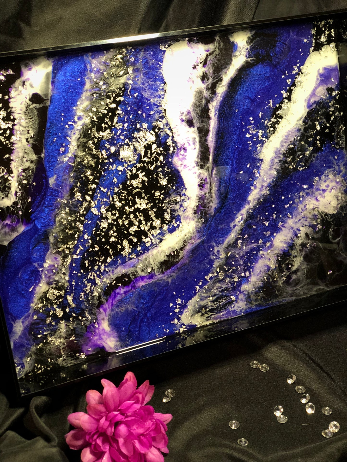 Handmade Galaxy Resin Serving Tray