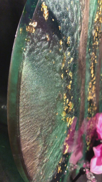 Emerald Resin Decorative Vanity Tray